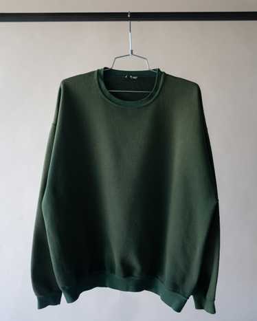 90's Faded Green Sweatshirt - XL