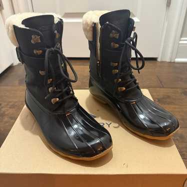 J. Crew Sperry Black Boots size 8