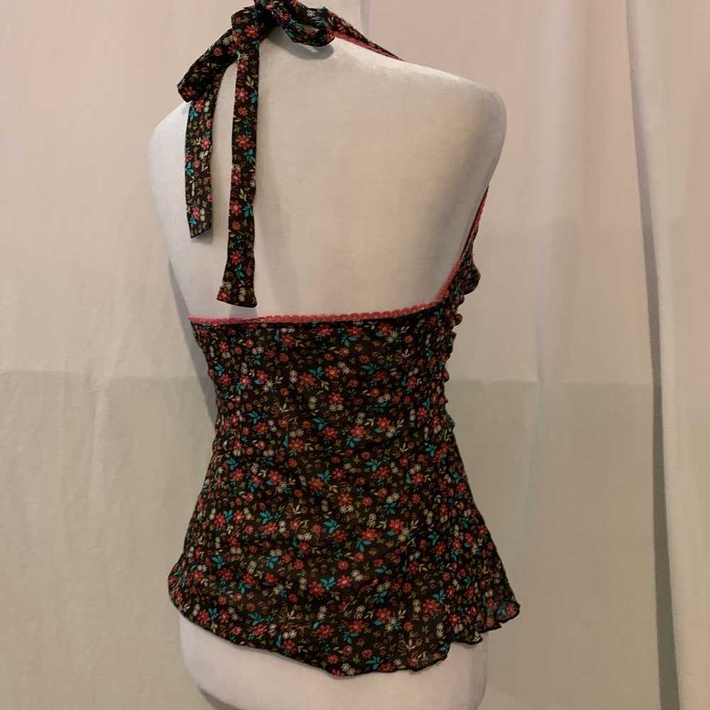 Candies Y2K Floral Halter Tank Top - image 3