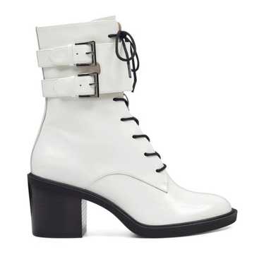 Nine West Fynndelle Lace Up Combat Boots White An… - image 1