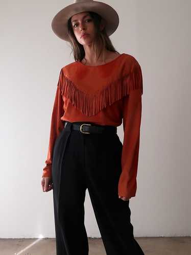 Fringe Suede Top