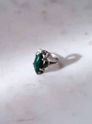 Green Stone Silver Ring