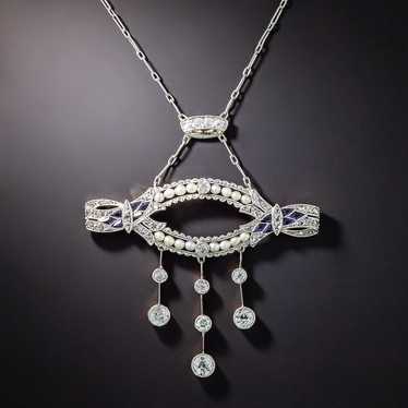 Edwardian Diamond, Pearl and Sapphire* Necklace