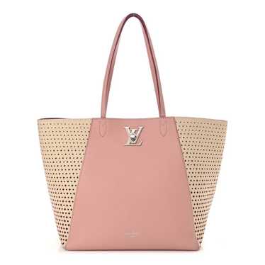 LOUIS VUITTON Calfskin Perforated Lockme Cabas Ro… - image 1