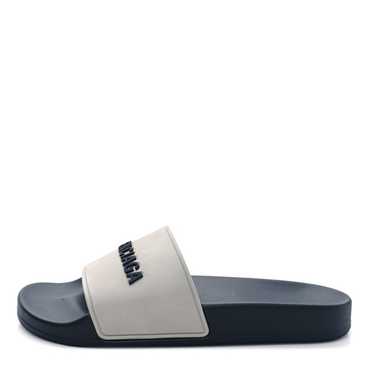 BALENCIAGA Rubber Womens Logo Pool Slide Sandals … - image 1