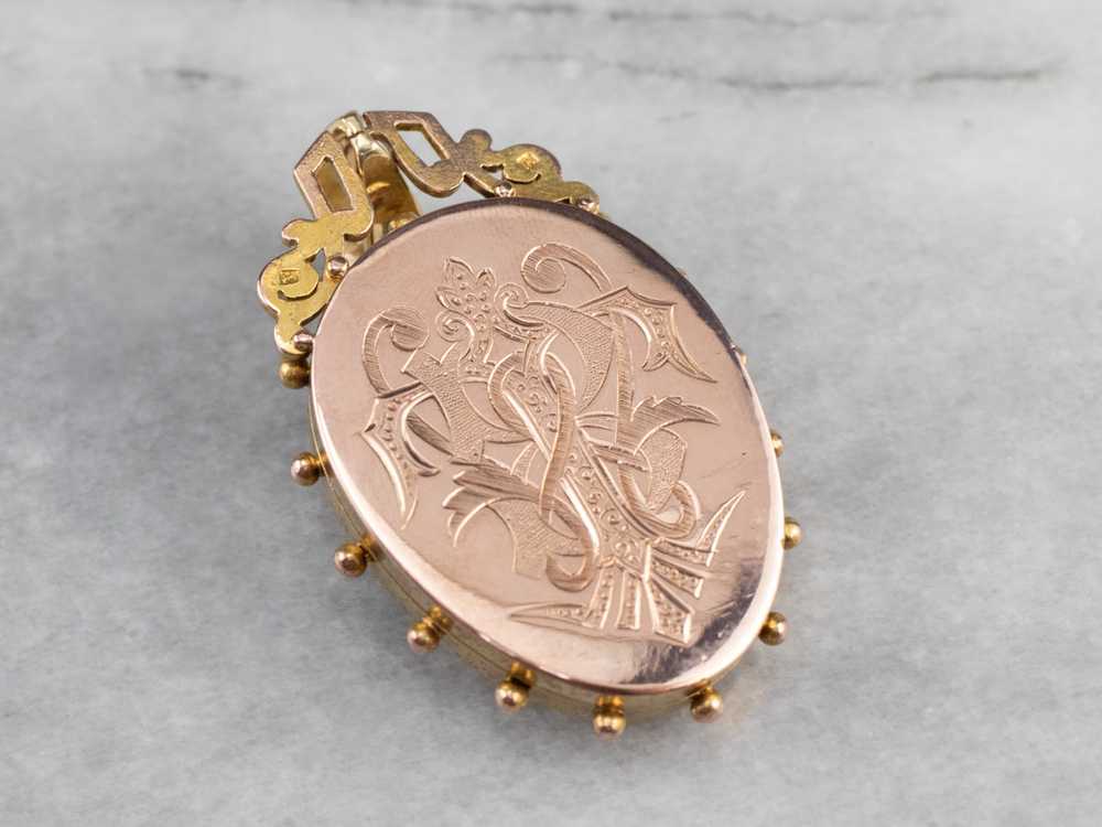 Antique Rose Cut Diamond Floral Locket - image 5