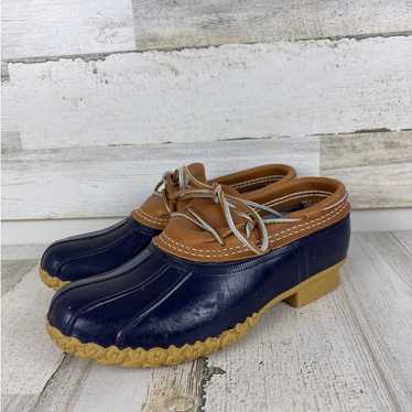 L.L.Bean womens 9 navy blue bean boots rain outdo… - image 1