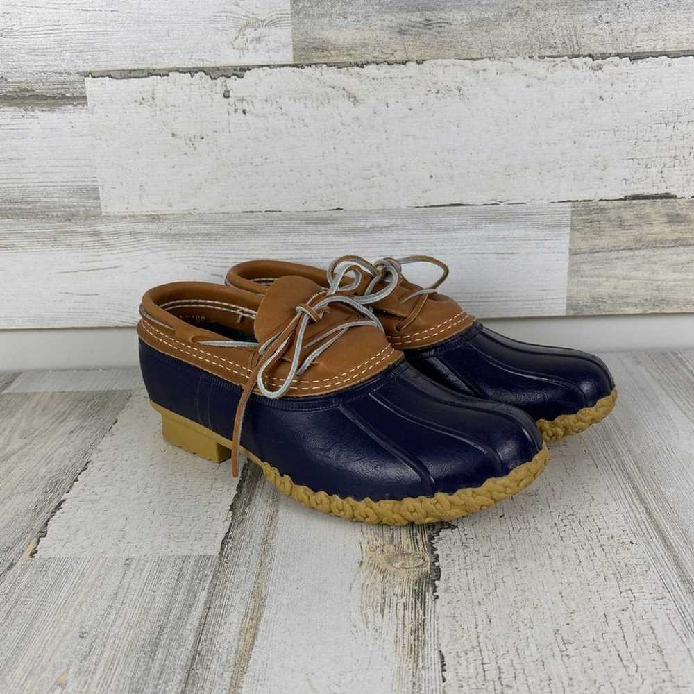 L.L.Bean womens 9 navy blue bean boots rain outdo… - image 3