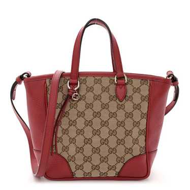 GUCCI Monogram Small Bree Tote Red