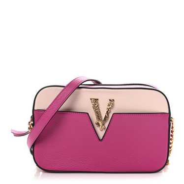 VERSACE Grainy Calfskin Virtus Small Camera Bag Pu