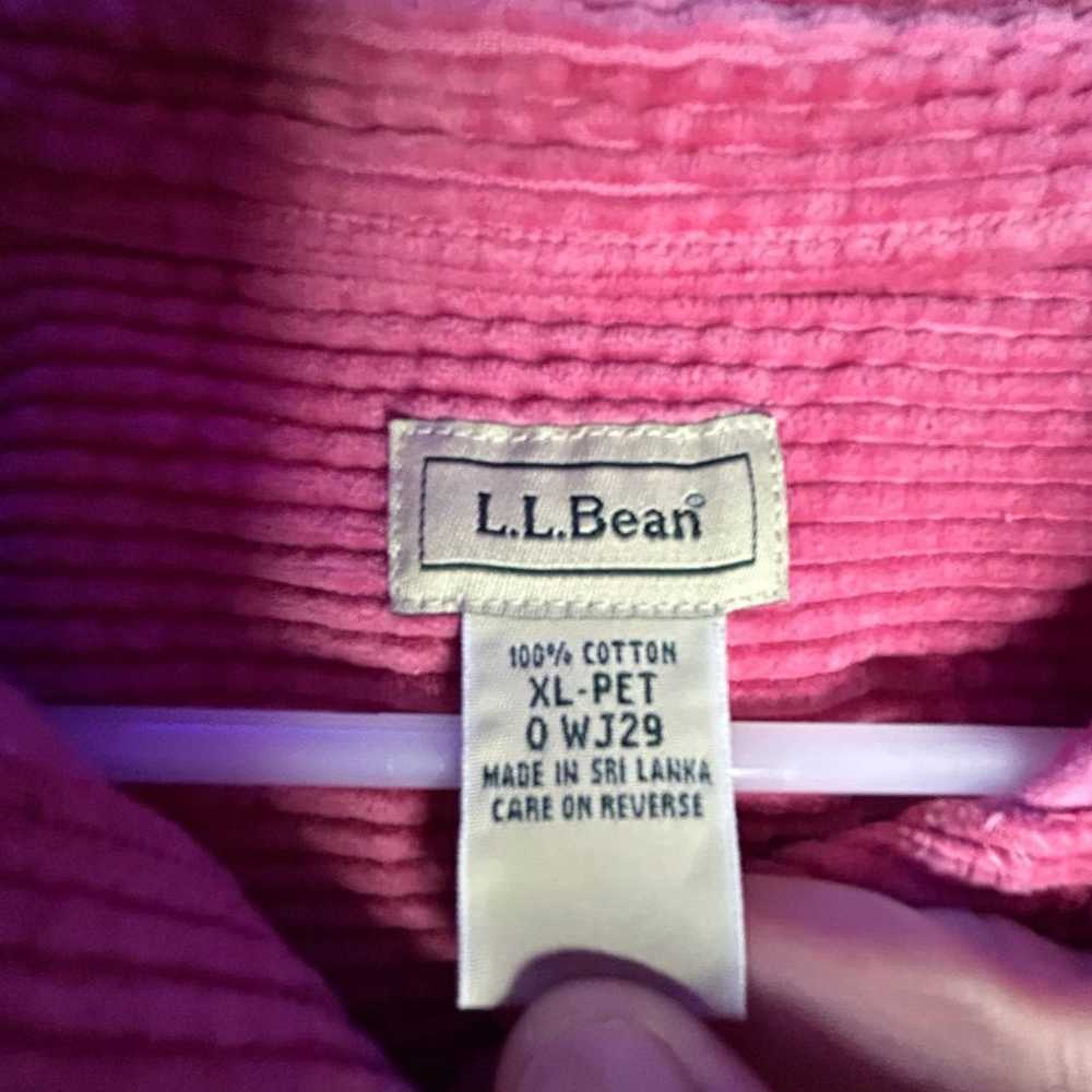 Vintage 90’s L.L. Bean Pink Western Corduroy Shac… - image 2