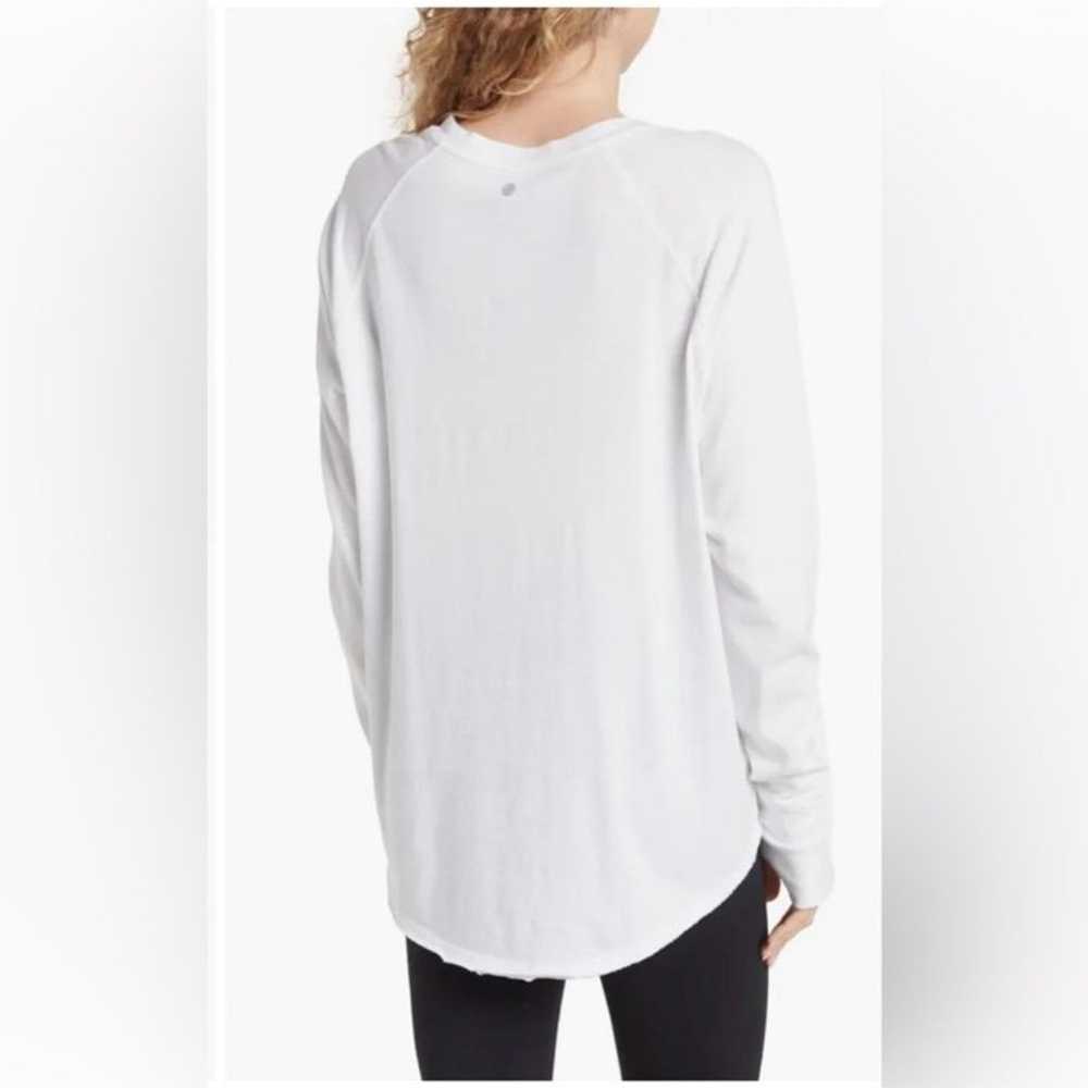 Zella Vintage Wash Relaxed Long Sleeve Tee White … - image 2