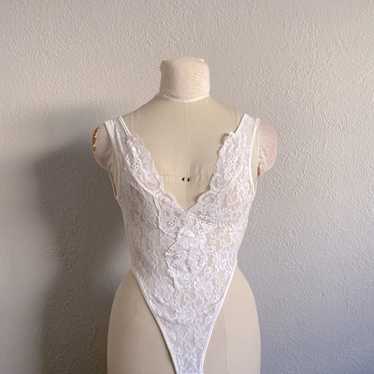 Vintage Victoria’s Secret all Lace Bodysuit Size S