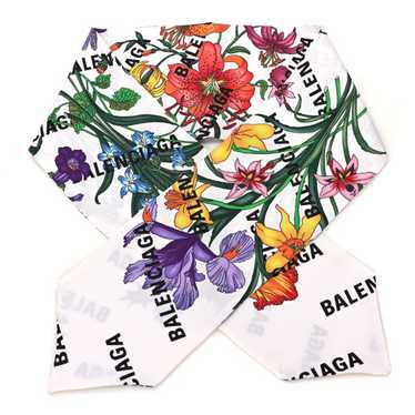 GUCCI X BALENCIAGA Silk Twilly Allover Logo Print 