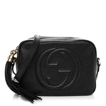 GUCCI Pebbled Calfskin Small Soho Disco Bag Black