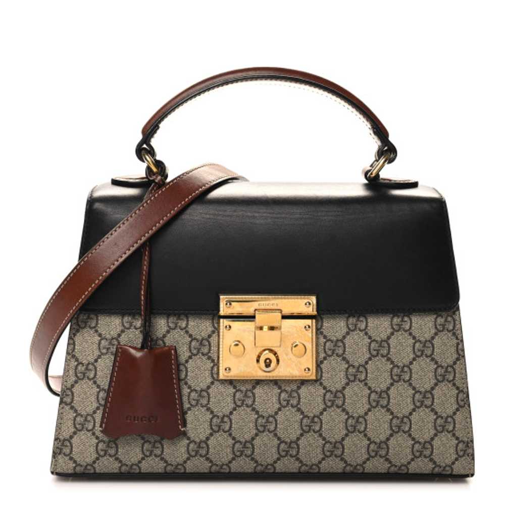 GUCCI GG Supreme Monogram Calfskin Small Padlock … - image 1