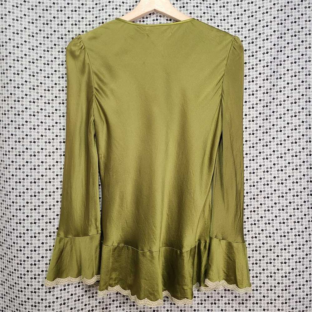 Free People 100% Silk Boho Fairy Blouse Size Sm - image 5