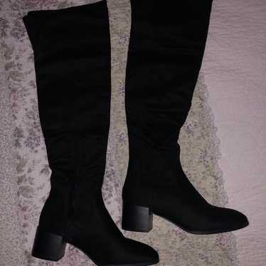 Black Knee High Boots