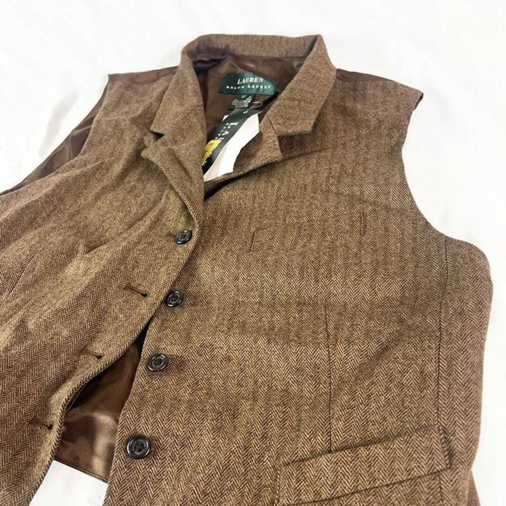 Lauren Ralph Laurenl Herringbone Wool Vest Waistc… - image 2