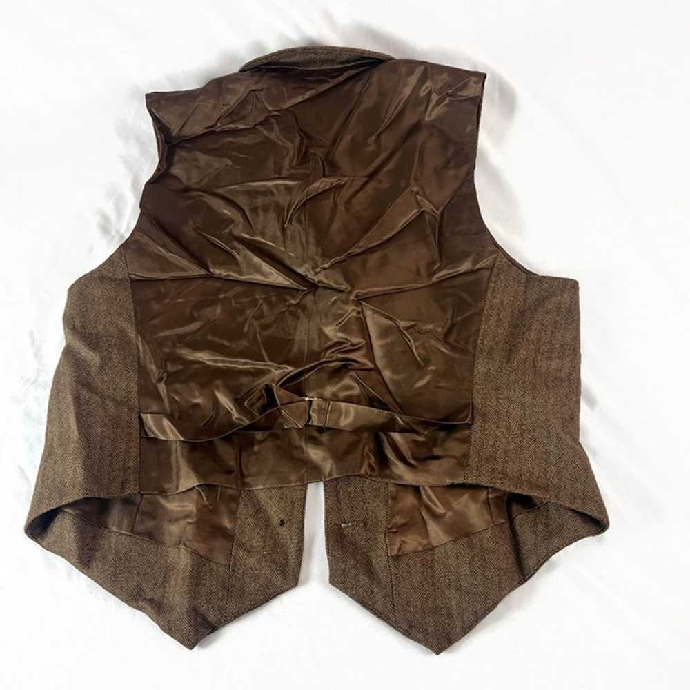 Lauren Ralph Laurenl Herringbone Wool Vest Waistc… - image 5