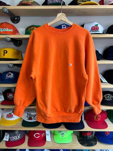 Vintage Champion Reverse Weave Orange Crewneck Swe