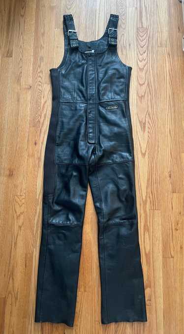 Hein Gericke Black Leather Motorcycle Overalls (S/