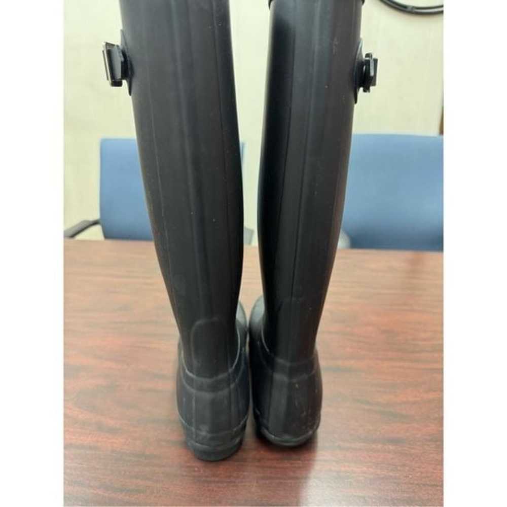 Hunter Black Tall Rain Boots Size Women 7 - image 5