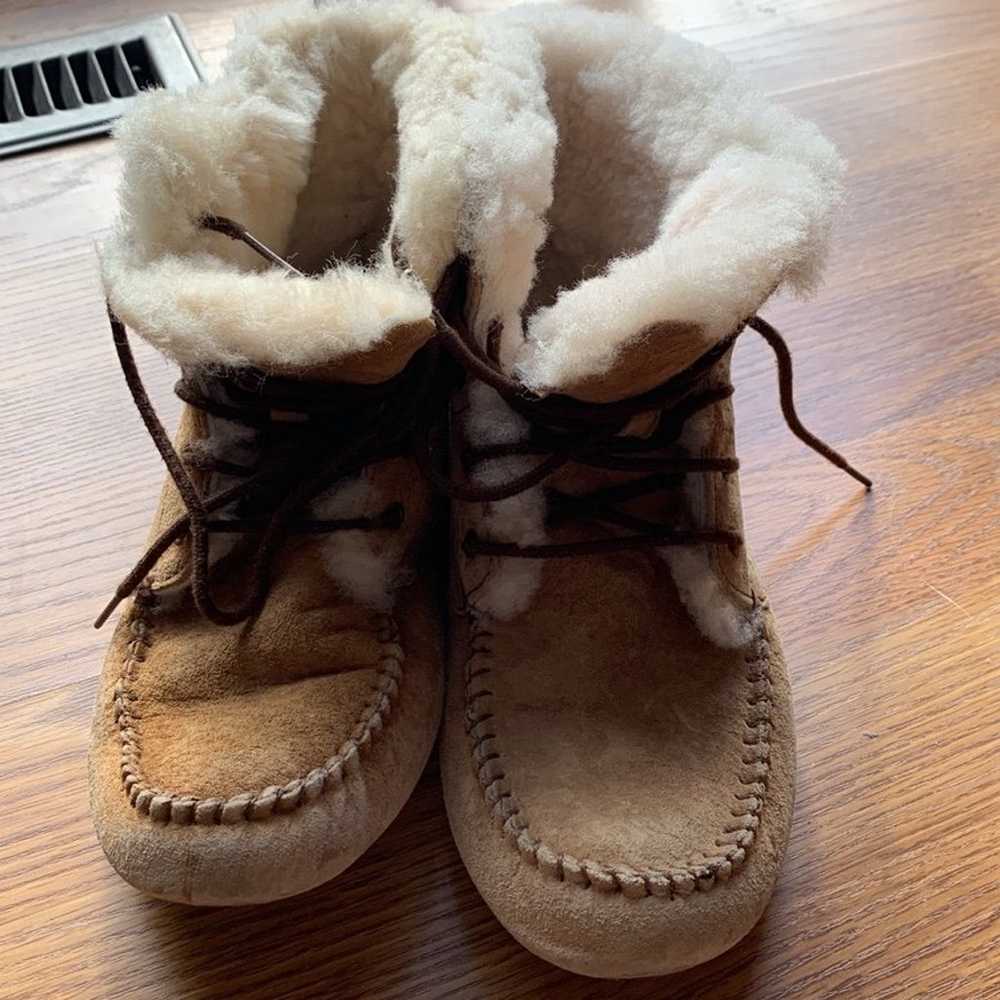 UGG Moccasins Shoes Slip On Faux Fur Women’s Size… - image 1