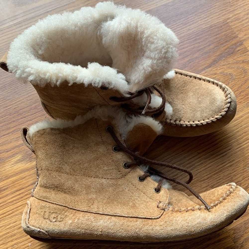 UGG Moccasins Shoes Slip On Faux Fur Women’s Size… - image 2