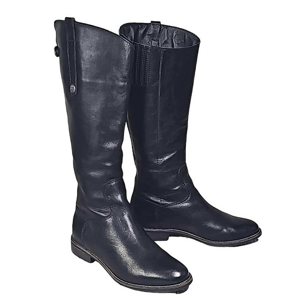 Matisse Black Leather Tall Yorker Boots Womens Si… - image 1