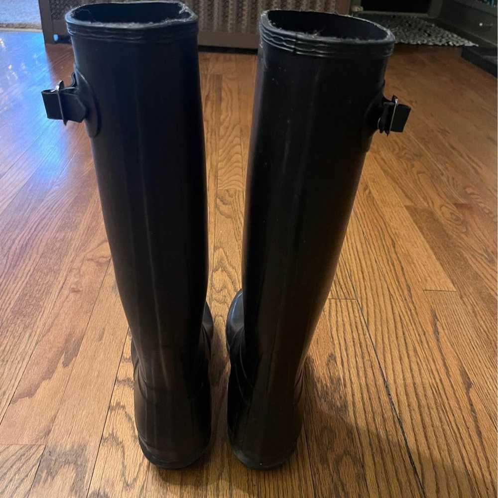 Hunter boots black size 10 - image 3