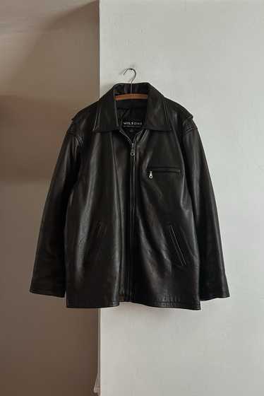 1990's CLASSIC WILSONS BLACK LEATHER JACKET | SIZE