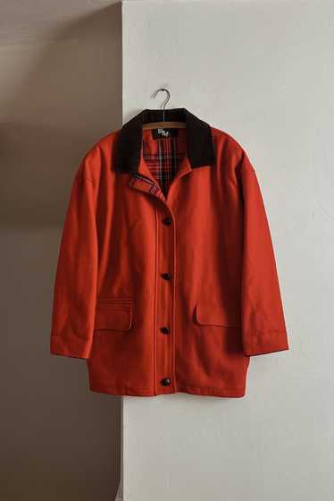 1980's RED BOILED WOOL JACKET | SIZE L