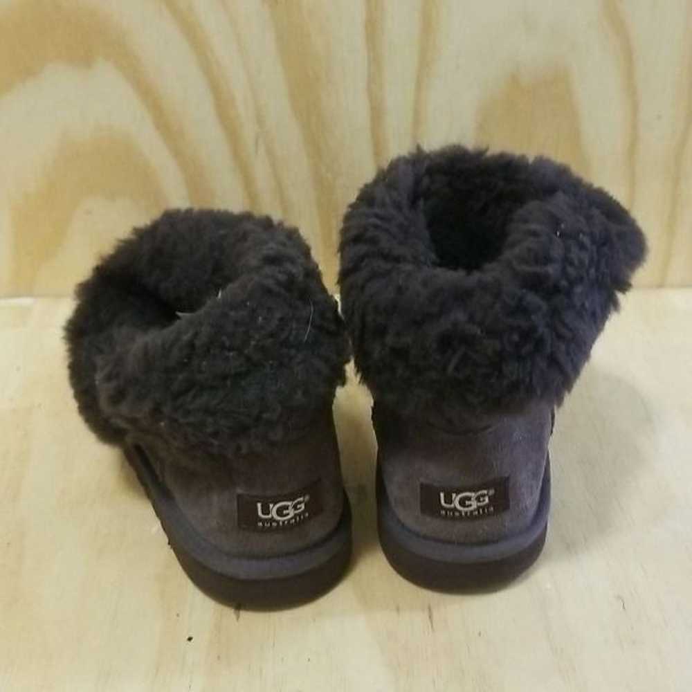 Ugg Classic Cuff Short Mini Fluff Brown Suede She… - image 3