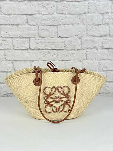 Loewe Small Anangram Basket, New, Natural/Tan