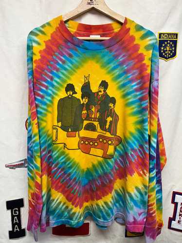 Vintage The Beatles Longsleeve Tie-Dye Yellow Subm