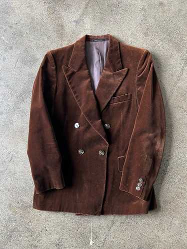 1970s Double Breasted Brown Suede Coat