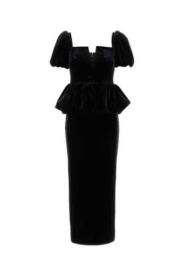 Self-Portrait Black Stretch Velvet Dress