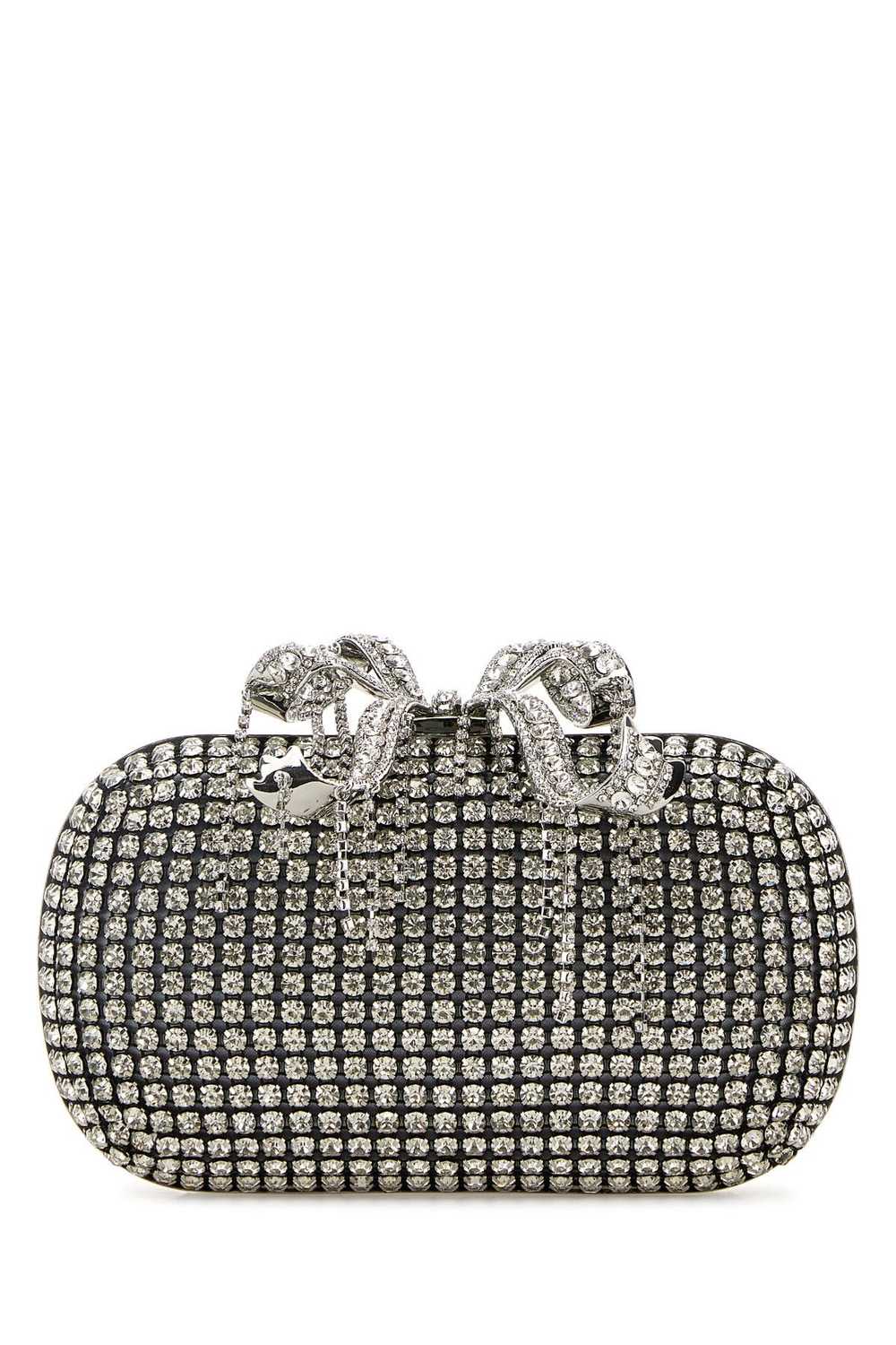 Self-Portrait Silver Chainmail Clutch Bag - image 1