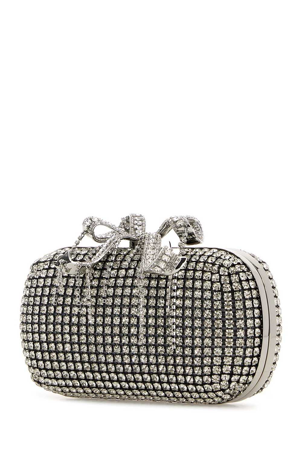 Self-Portrait Silver Chainmail Clutch Bag - image 2