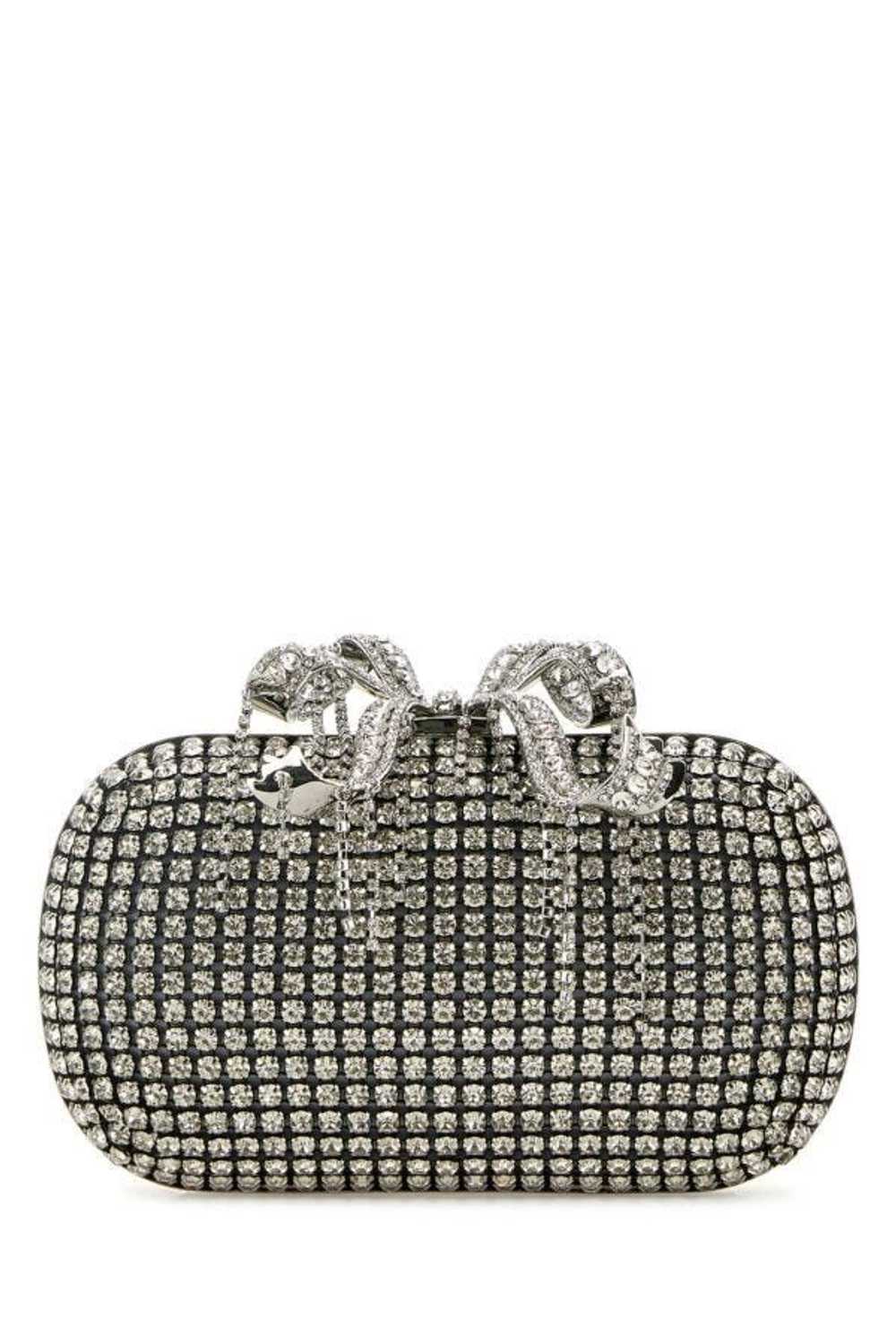 Self-Portrait Silver Chainmail Clutch Bag - image 3