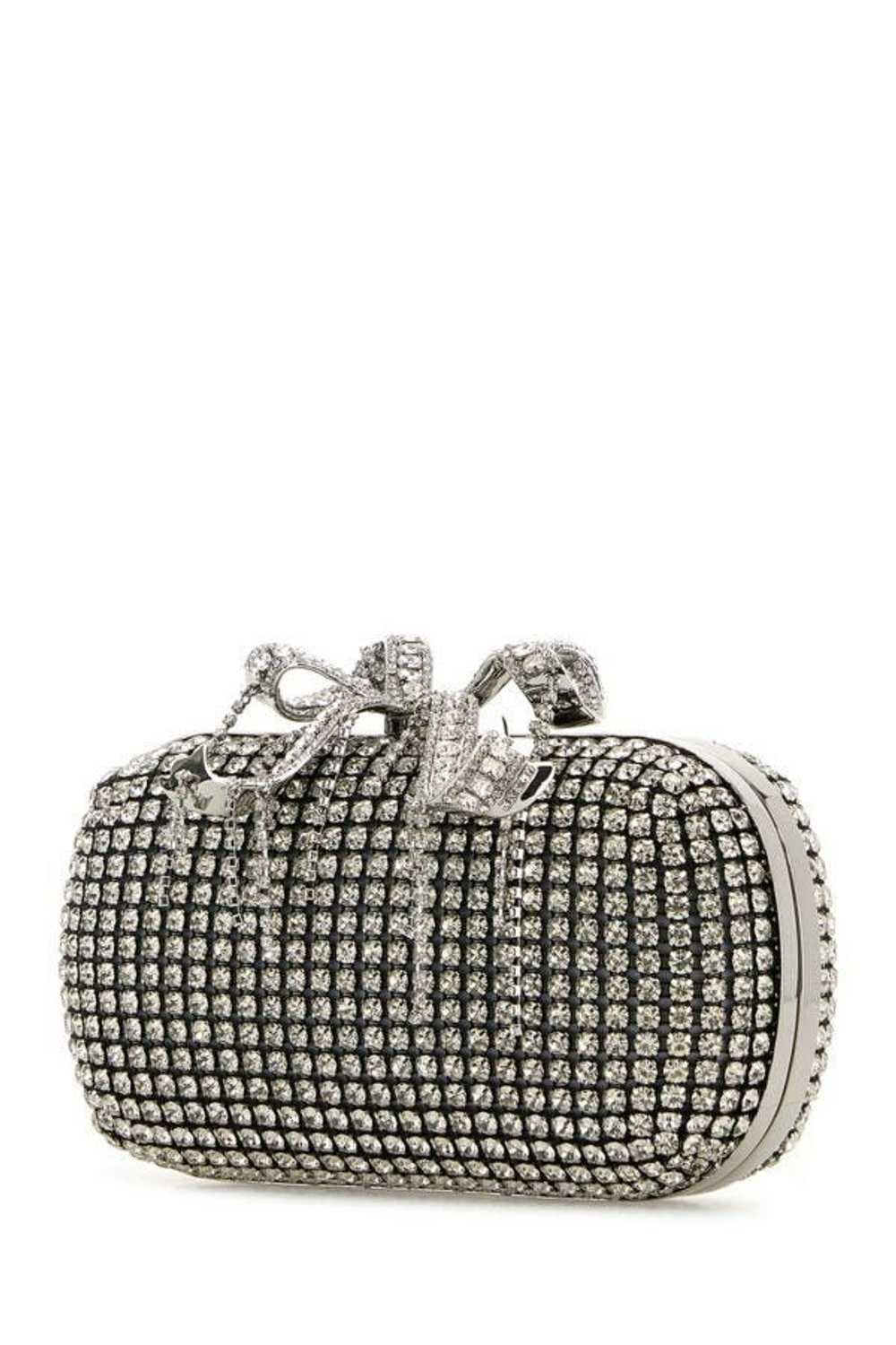 Self-Portrait Silver Chainmail Clutch Bag - image 4