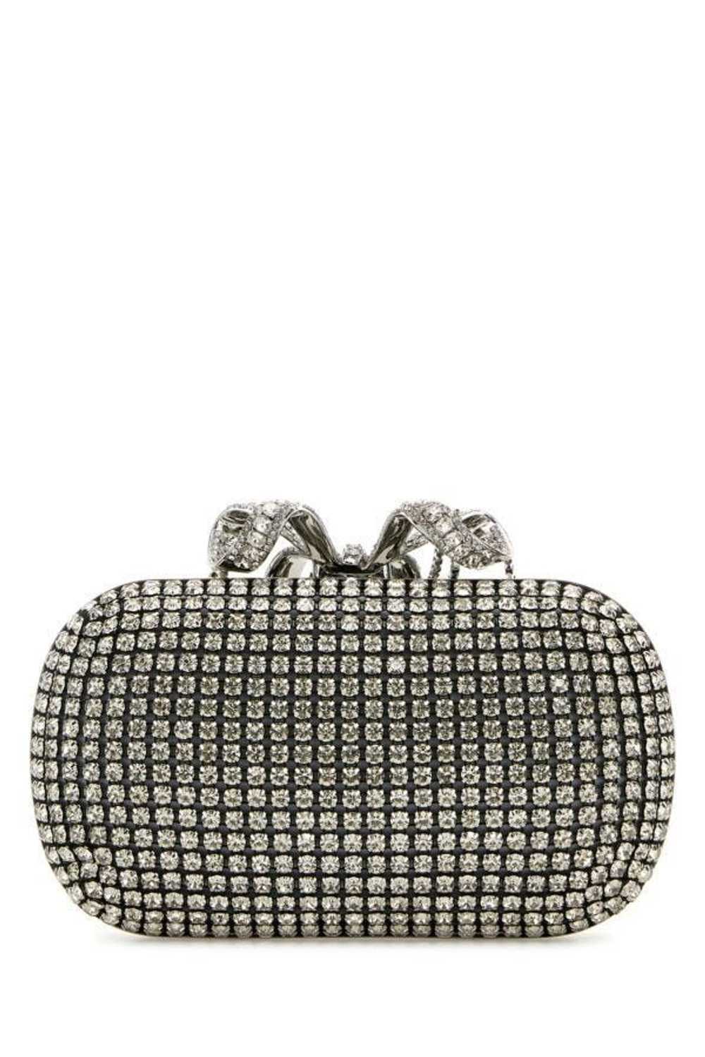 Self-Portrait Silver Chainmail Clutch Bag - image 5