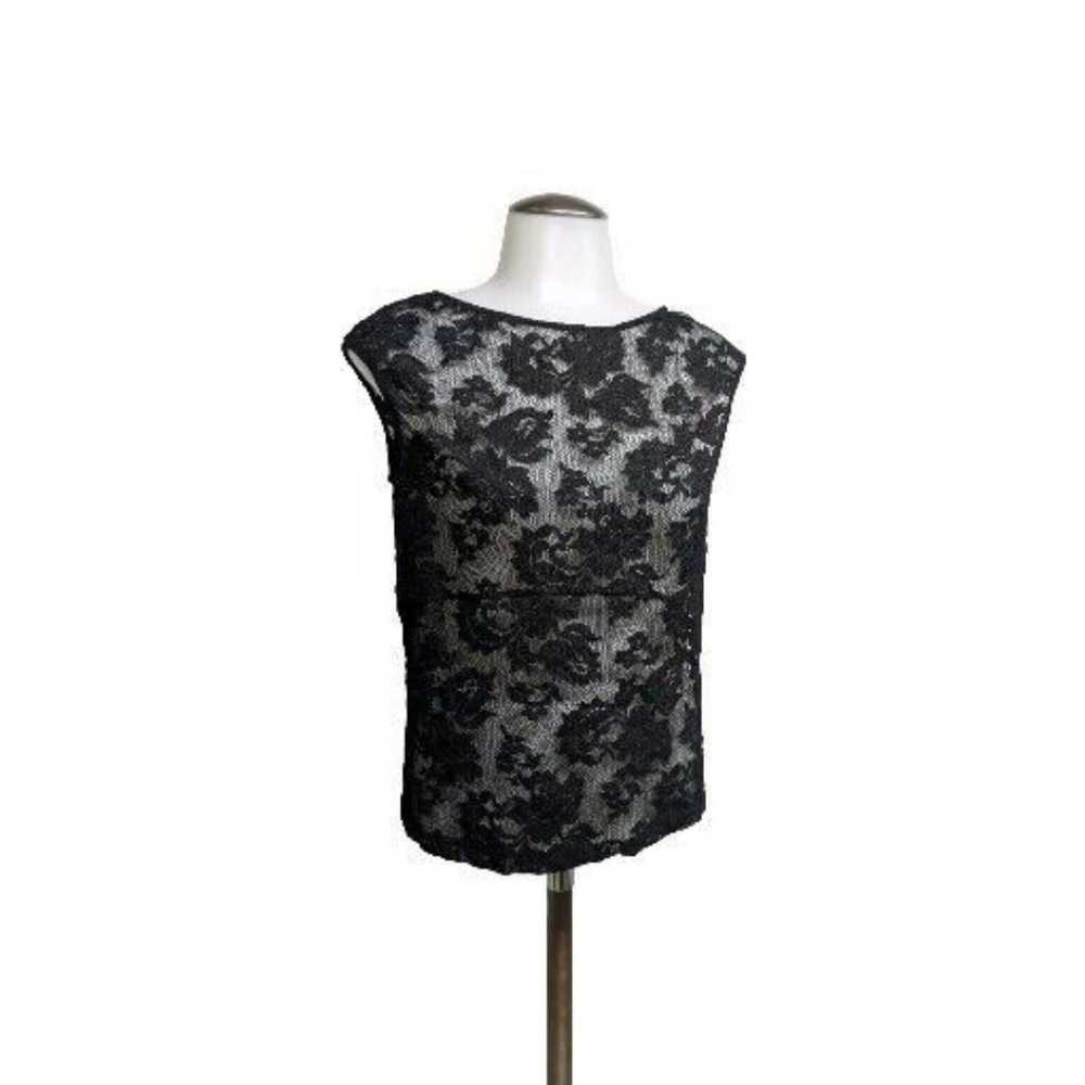 Bebe Top Women Large Lace See-thru Sleeveless Mes… - image 1