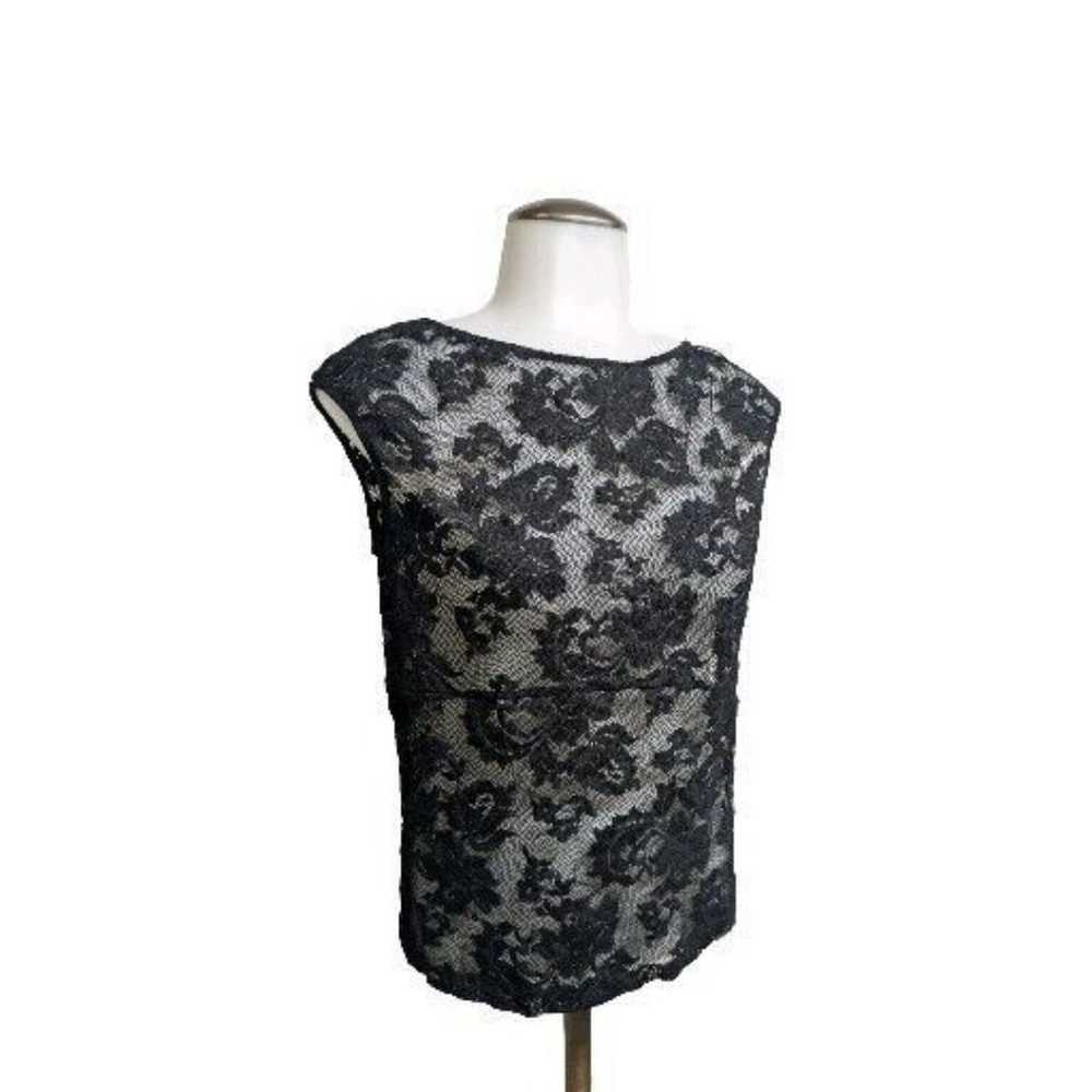 Bebe Top Women Large Lace See-thru Sleeveless Mes… - image 2