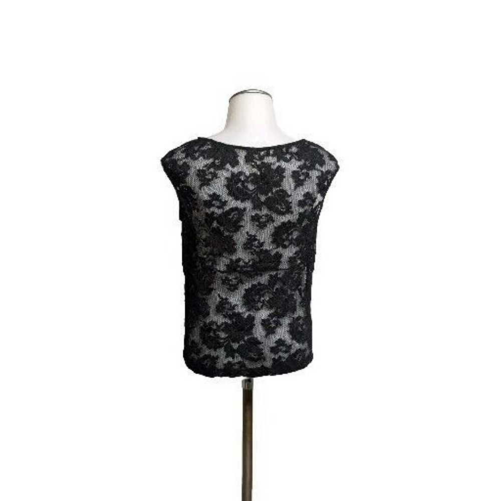 Bebe Top Women Large Lace See-thru Sleeveless Mes… - image 4