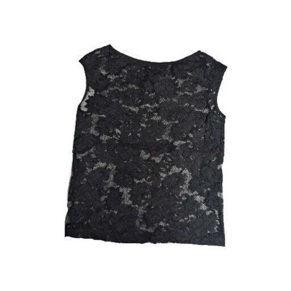 Bebe Top Women Large Lace See-thru Sleeveless Mes… - image 5