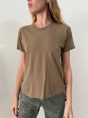 70s 80s Olive Army tee