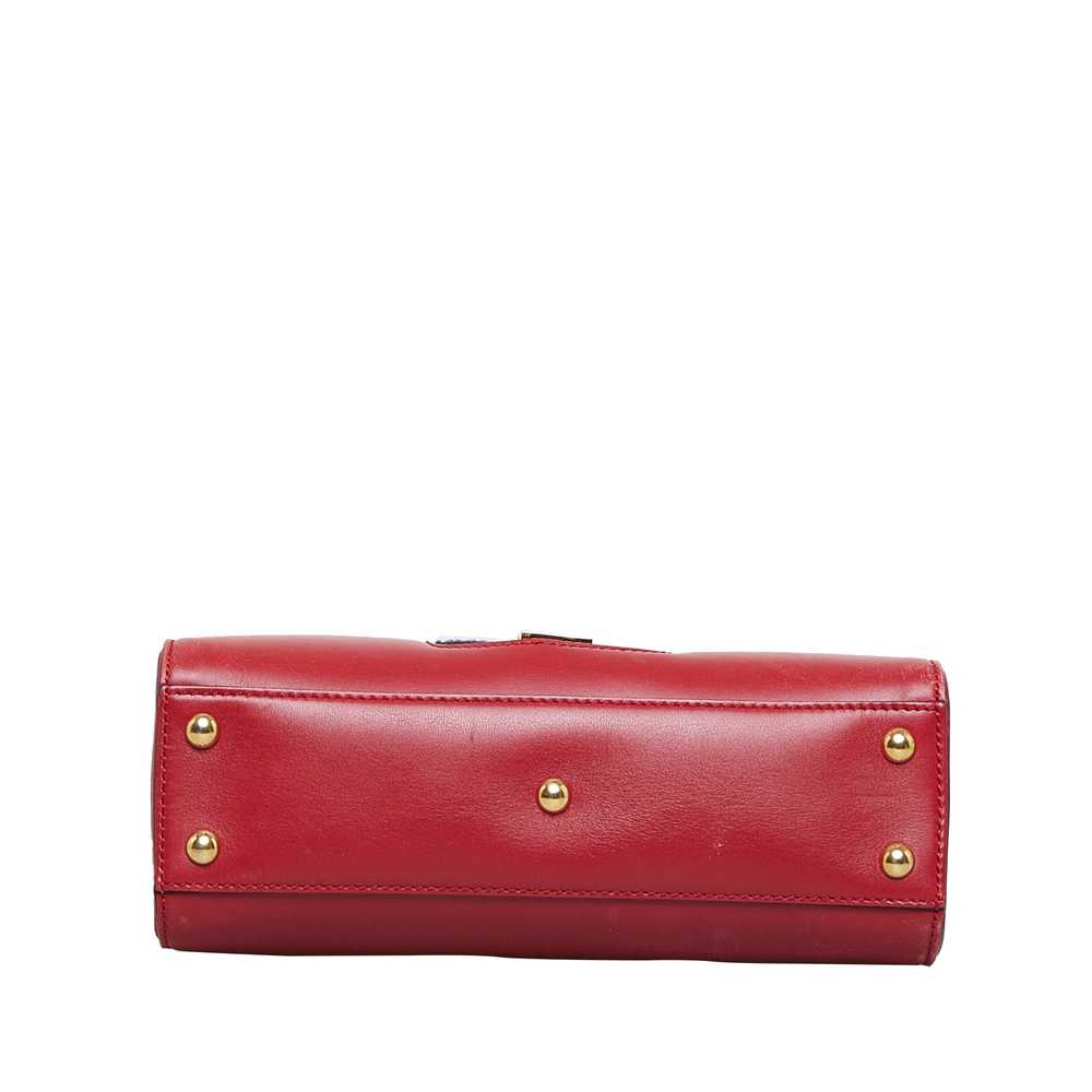 Red Gucci Sylvie Web Top Handle Satchel - image 4