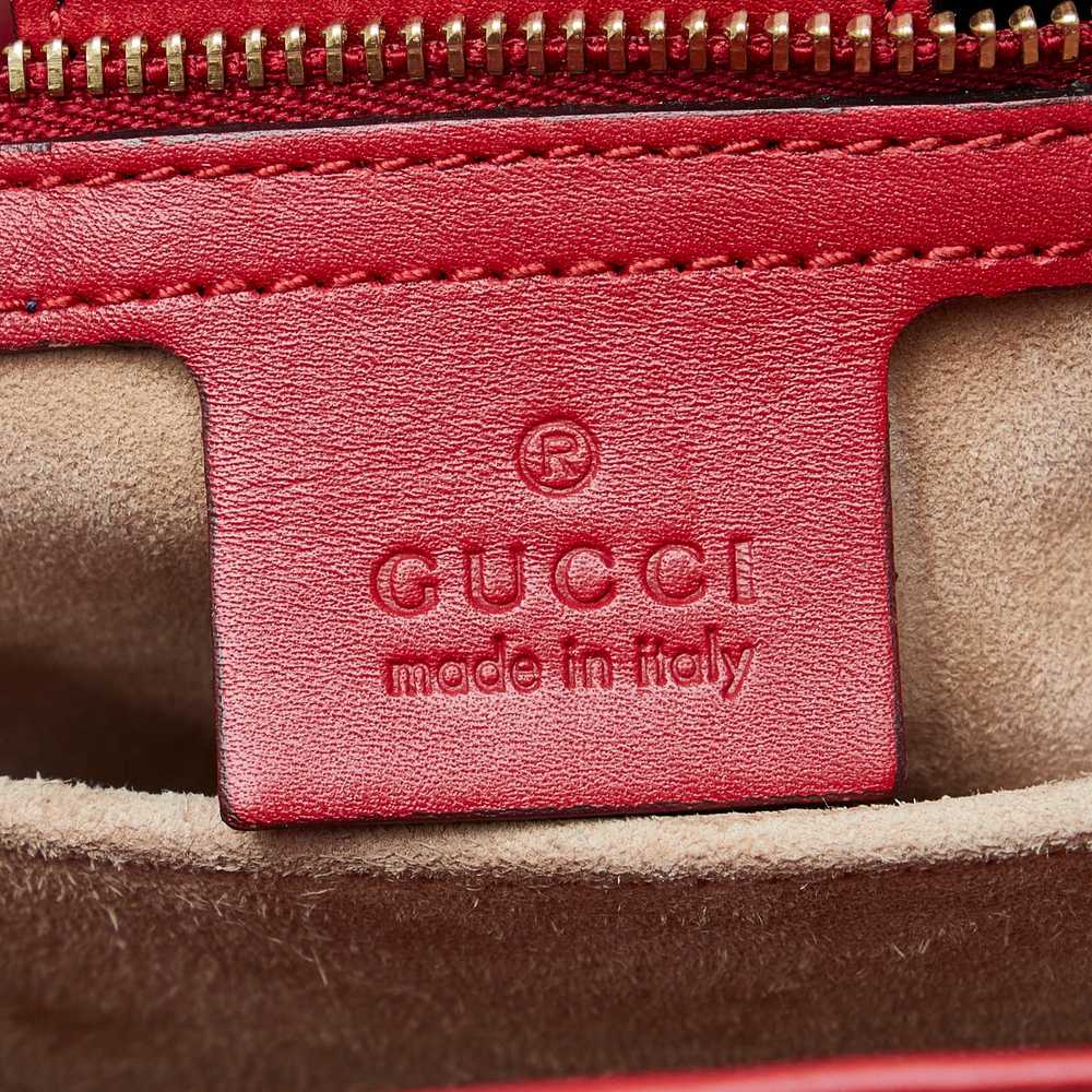 Red Gucci Sylvie Web Top Handle Satchel - image 7